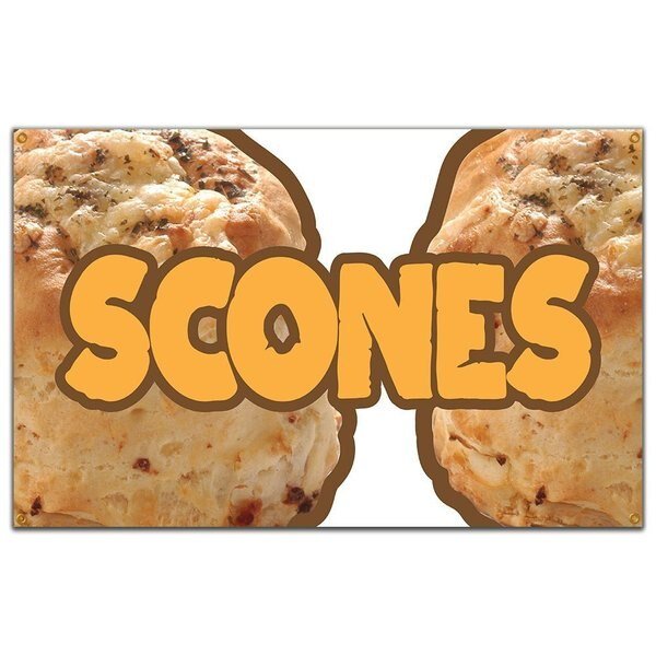 Scones Banner Concession Stand Food Truck Single Sided, Signmission, Mfr#: B-Scones19